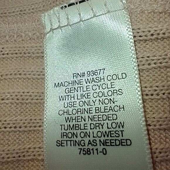 Liz Claiborne cowl neck sweater Large Rose Quartz - Picture 5 of 8